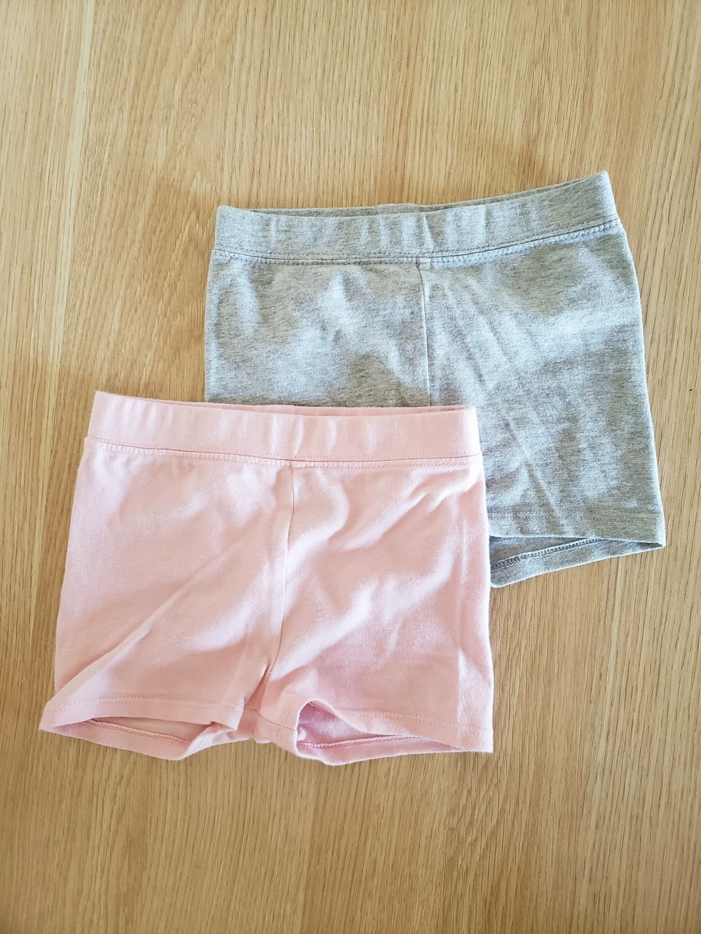 Kids Shorts Bundle - Denim, Chambray, Gray/Pink knit 2T
